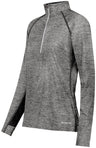 Holloway Ladies Electrify 1/2 Zip Pullover Powered by Coolcore® 222774 BLACK HEATHER S