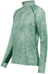 Holloway Ladies Electrify 1/2 Zip Pullover Powered by Coolcore® 222774 DARK GREEN HEATHER S