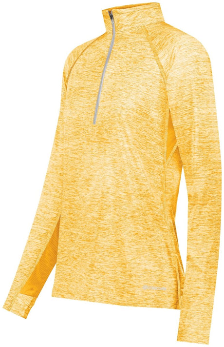 Holloway Ladies Electrify 1/2 Zip Pullover Powered by Coolcore® 222774 GOLD HEATHER S