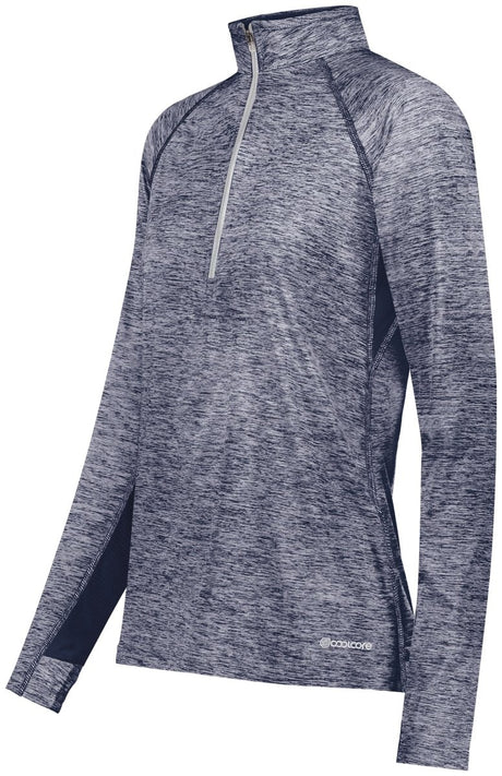 Holloway Ladies Electrify 1/2 Zip Pullover Powered by Coolcore® 222774 NAVY HEATHER S