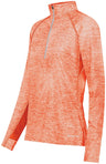 Holloway Ladies Electrify 1/2 Zip Pullover Powered by Coolcore® 222774 ORANGE HEATHER S