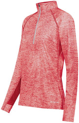Holloway Ladies Electrify 1/2 Zip Pullover Powered by Coolcore® 222774 SCARLET HEATHER S