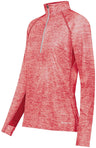 Holloway Ladies Electrify 1/2 Zip Pullover Powered by Coolcore® 222774 SCARLET HEATHER S