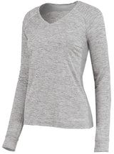 Holloway Ladies Electrify Long Sleeve Tee Powered by Coolcore® 222770 ATHLETIC GREY HEATHER S