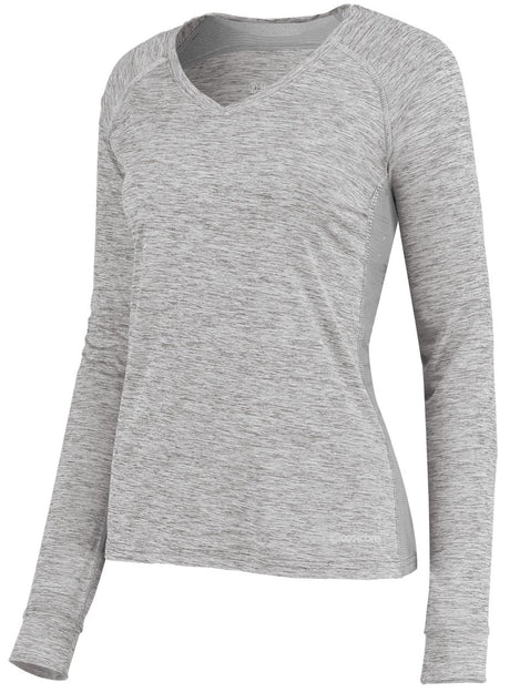 Holloway Ladies Electrify Long Sleeve Tee Powered by Coolcore® 222770 ATHLETIC GREY HEATHER S