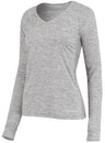 Holloway Ladies Electrify Long Sleeve Tee Powered by Coolcore® 222770 ATHLETIC GREY HEATHER S