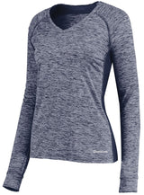 Holloway Ladies Electrify Long Sleeve Tee Powered by Coolcore® 222770 NAVY HEATHER S