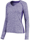 Holloway Ladies Electrify Long Sleeve Tee Powered by Coolcore® 222770 PURPLE HEATHER S