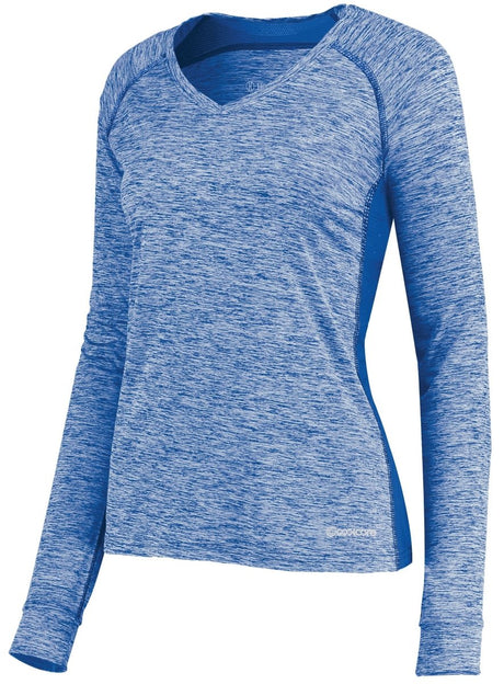 Holloway Ladies Electrify Long Sleeve Tee Powered by Coolcore® 222770 ROYAL HEATHER S