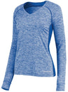 Holloway Ladies Electrify Long Sleeve Tee Powered by Coolcore® 222770 ROYAL HEATHER S