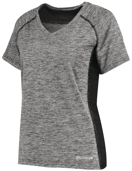 Holloway Ladies Electrify Tee Powered by Coolcore® 222771 BLACK HEATHER S
