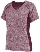 Holloway Ladies Electrify Tee Powered by Coolcore® 222771 MAROON HEATHER S