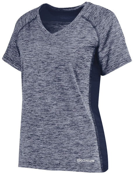 Holloway Ladies Electrify Tee Powered by Coolcore® 222771 NAVY HEATHER S