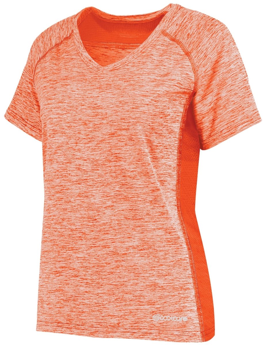 Holloway Ladies Electrify Tee Powered by Coolcore® 222771 ORANGE HEATHER S