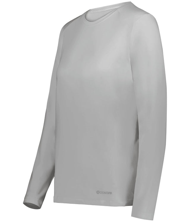 Holloway Ladies Essential Long Sleeve Tee Powered by Coolcore® 222338 ATHLETIC GREY S