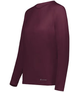 Holloway Ladies Essential Long Sleeve Tee Powered by Coolcore® 222338 MAROON (HLW) S