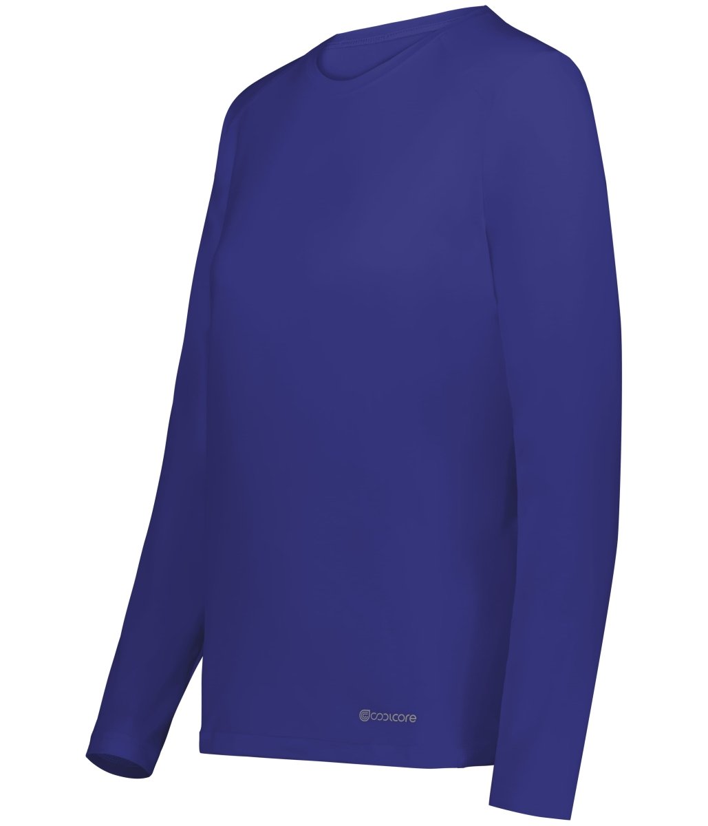 Holloway Ladies Essential Long Sleeve Tee Powered by Coolcore® 222338 PURPLE (HLW) S