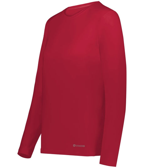 Holloway Ladies Essential Long Sleeve Tee Powered by Coolcore® 222338 SCARLET S