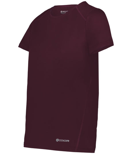 Holloway Ladies Essential Tee Powered by Coolcore® 222336 MAROON (HLW) S