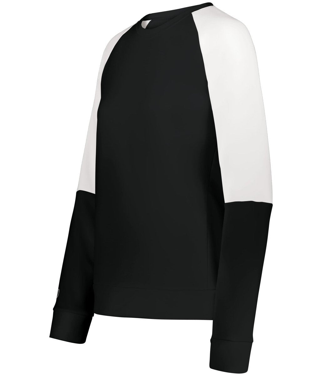 Holloway Ladies Momentum Team Fleece Crew 223725 BLACK/WHITE S