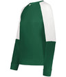 Holloway Ladies Momentum Team Fleece Crew 223725 DARK GREEN/WHITE S