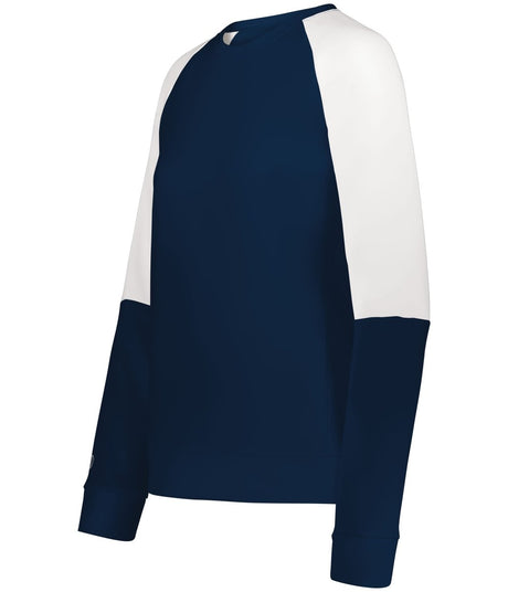 Holloway Ladies Momentum Team Fleece Crew 223725 NAVY/WHITE S