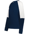Holloway Ladies Momentum Team Fleece Crew 223725 NAVY/WHITE S