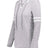Holloway Ladies Monterey Long Sleeve Tee 223246 ATHLETIC HEATHER/WHITE S