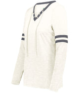 Holloway Ladies Monterey Long Sleeve Tee 223246 BIRCH HEATHER/CARBON HEATHER S