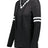 Holloway Ladies Monterey Long Sleeve Tee 223246 BLACK HEATHER/WHITE S