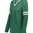 Holloway Ladies Monterey Long Sleeve Tee 223246 DARK GREEN HEATHER/WHITE S