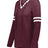 Holloway Ladies Monterey Long Sleeve Tee 223246 MAROON HEATHER/WHITE S