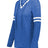 Holloway Ladies Monterey Long Sleeve Tee 223246 ROYAL HEATHER/WHITE S