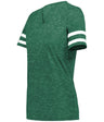 Holloway Ladies Monterey Tee 223245 DARK GREEN HEATHER/WHITE S