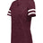 Holloway Ladies Monterey Tee 223245 MAROON HEATHER/WHITE S