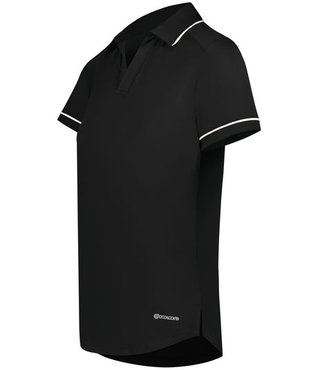 Holloway Ladies Performance Polo Powered by Coolcore® 222701 BLACK/WHITE S