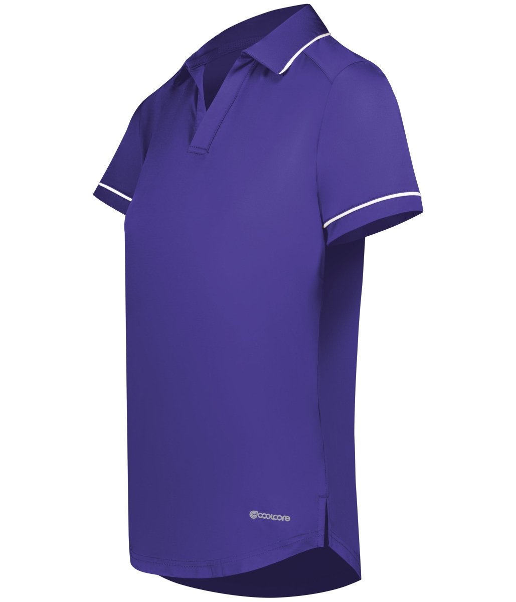 Holloway Ladies Performance Polo Powered by Coolcore® 222701 PURPLE/WHITE S
