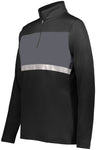 Holloway Ladies Prism Bold 1/4 Zip Pullover 222791 BLACK/CARBON S