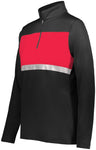 Holloway Ladies Prism Bold 1/4 Zip Pullover 222791 BLACK/SCARLET S