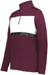Holloway Ladies Prism Bold 1/4 Zip Pullover 222791 MAROON/WHITE S