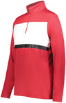 Holloway Ladies Prism Bold 1/4 Zip Pullover 222791 SCARLET/WHITE S