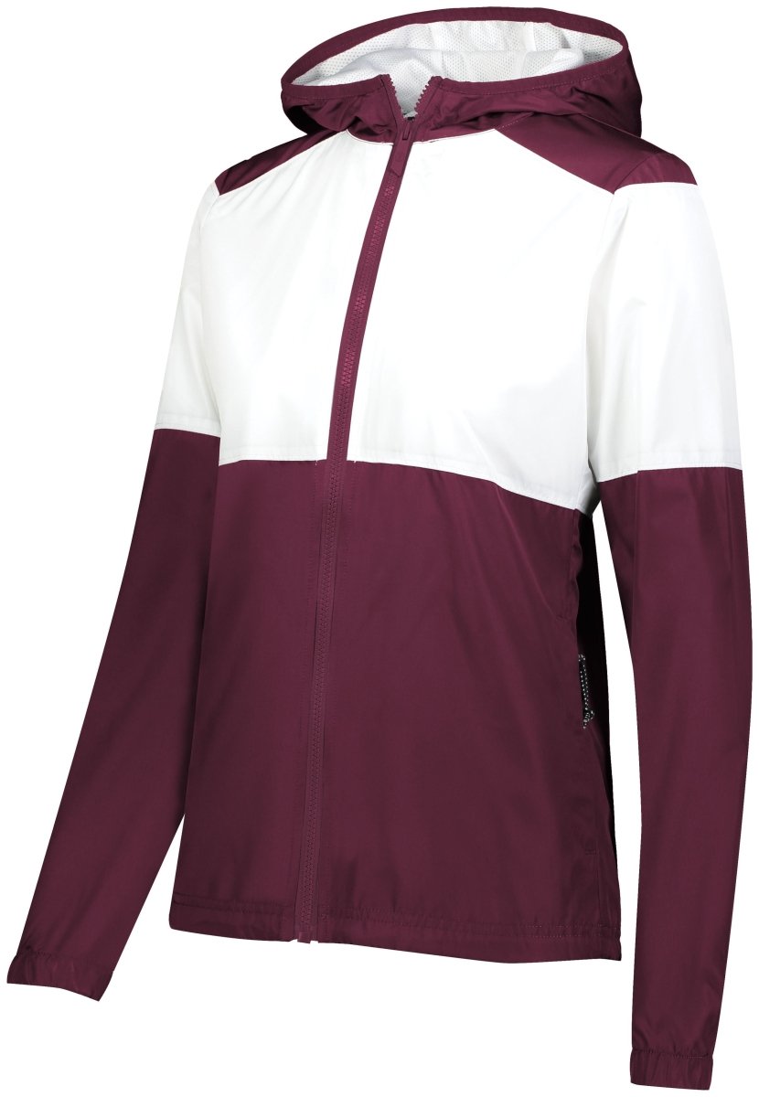 Holloway Ladies SeriesX Hooded Jacket 229728 MAROON/WHITE S