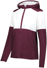 Holloway Ladies SeriesX Hooded Jacket 229728 MAROON/WHITE S