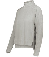 Holloway Ladies Ventura 1/4 Zip Pullover 223753 GREY HEATHER S