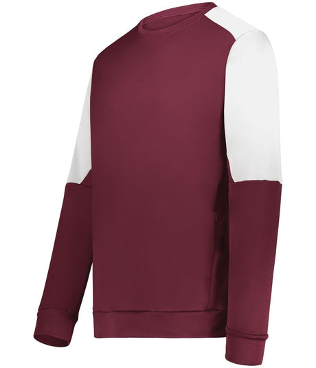 Holloway Momentum Team Fleece Crew 223525 MAROON/WHITE S