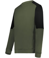 Holloway Momentum Team Fleece Crew 223525 OLIVE/BLACK S