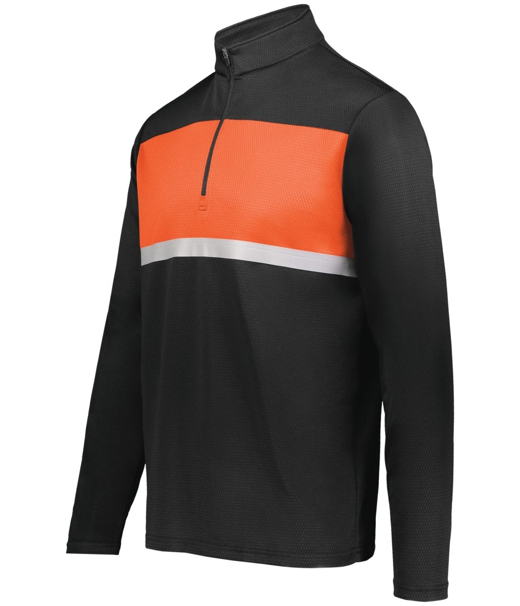 Holloway Prism Bold 1/4 Zip Pullover 222591 BLACK/ORANGE S