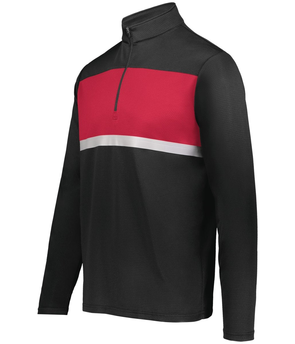 Holloway Prism Bold 1/4 Zip Pullover 222591 BLACK/SCARLET S