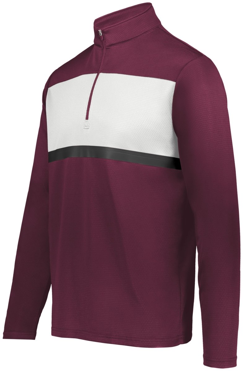 Holloway Prism Bold 1/4 Zip Pullover 222591 MAROON/WHITE S