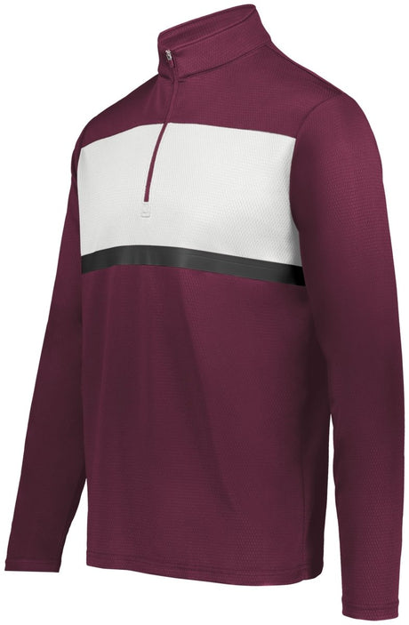 Holloway Prism Bold 1/4 Zip Pullover 222591 MAROON/WHITE S